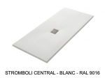 Receveur de douche, évacuation central, L. 100 à 240 cm x l. 70 à 120 cm. Bac à douche en résine pleine masse anti glissant, finition pierre, Livraison offerte et rapide